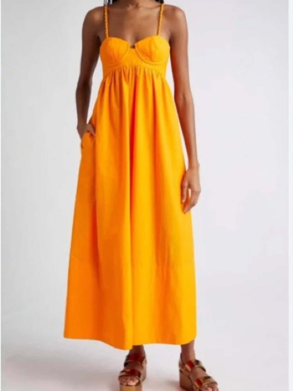 NWT Farm Rio “yellow” maxi dress